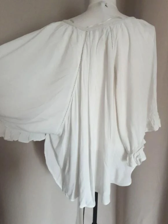 Blusa fluida blanca con lazos mujer 40 - L – photo 8